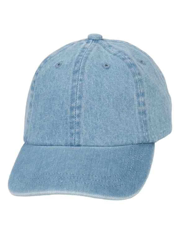 Top Headwear Kids Baseball Hat - Boys Girls Low Profile Cap Denim Washed, Light Blue