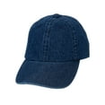 thumbnail image 1 of Top Headwear Kids Baseball Hat - Boys Girls Low Profile Cap Denim Washed, Navy, 1 of 4