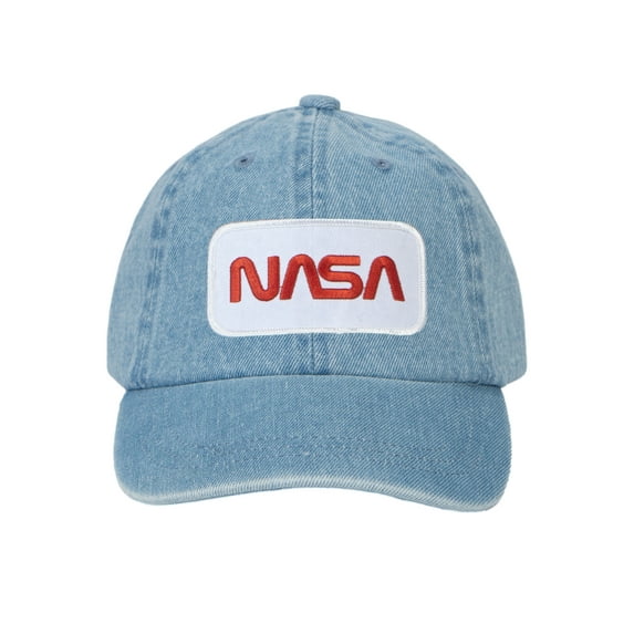 Top Headwear Kids Youth Size NASA Hat - Boys Girls Low Profile Cap Denim Washed, Light Blue