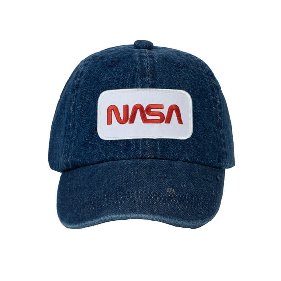 Top Headwear Kids Youth Size NASA Hat - Boys Girls Low Profile Cap Denim Washed, Navy