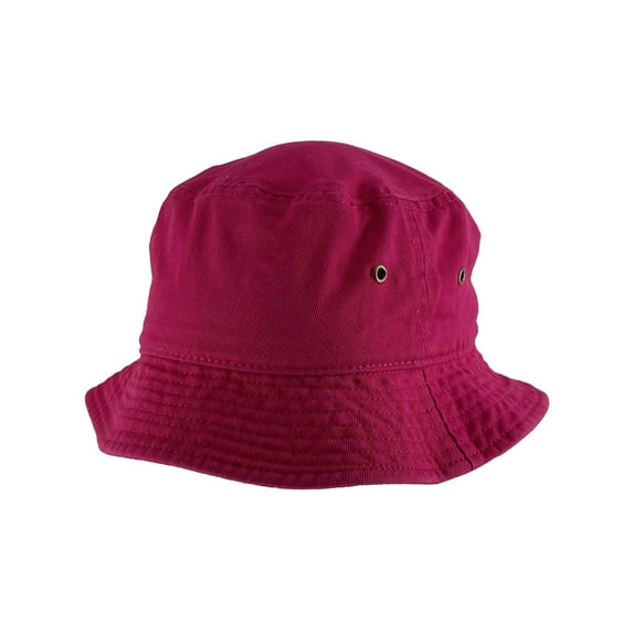 Top Headwear Kids Youth Solid Color Bucket Hat - Hot Pink