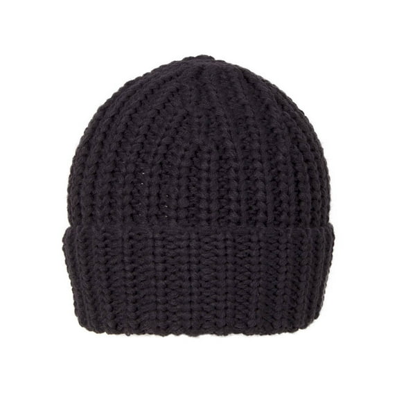 Top Headwear Knitted Cuffed Beanie - Dark Grey