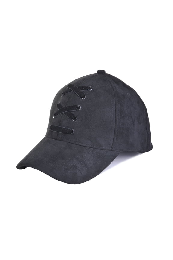 Top Headwear Laced Baseball Cap - Black
