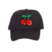 Top Headwear Large Cherry Hat - Mens Womens Cherries Snapback Trucker Cap Black