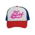thumbnail image 1 of Top Headwear Let's Go Party Hat- Women's Pink Adult Outfit Accessory Trucker, White/Royal/Red, 1 of 2