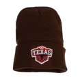 thumbnail image 1 of Top Headwear Longhorn Beanie for Men, Texas Embroidered Cap, Brown, 1 of 2