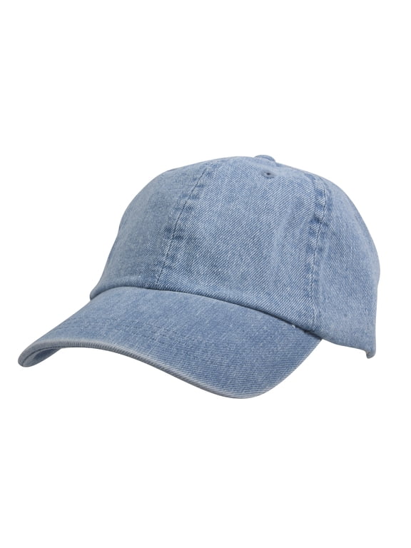 Top Headwear Low Profile Denim Garment Washed Cap - Light Blue