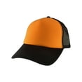 thumbnail image 1 of Top Headwear Low Profile Trucker Foam Mesh Hat, Neon Orange/Black, 1 of 4