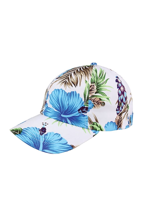 Top Headwear Low Profile Unstructured Floral Cap - Blue