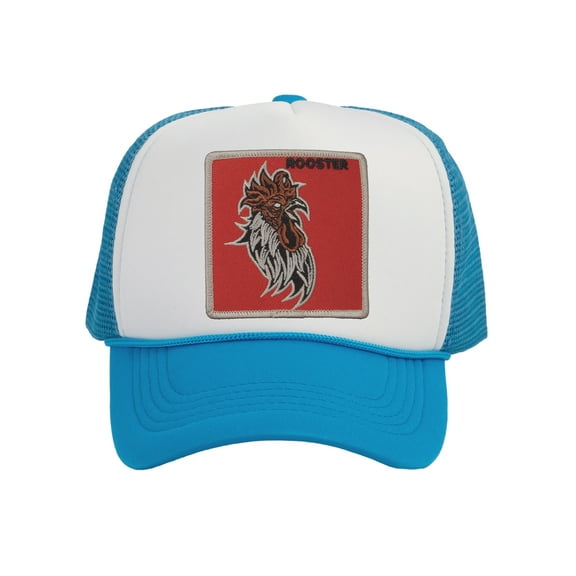 Top Headwear Men's Animal Trucker Hat - Snapback Farm Cap, Horse White/ Aqua
