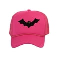 thumbnail image 1 of Top Headwear Men's Bat Hat Spooky Holloween Trucker Snapback Cap Hot Pink, 1 of 2
