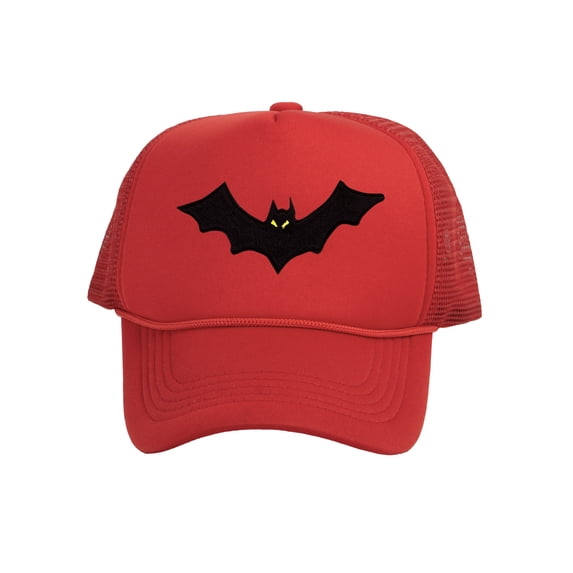 Top Headwear Men's Bat Hat Spooky Holloween Trucker Snapback Cap Red