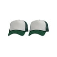 thumbnail image 1 of Top Headwear Men's Blank Rope Trucker Foam Mesh Plain Hats, 2PC White/Forest Green, 1 of 4