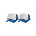 thumbnail image 1 of Top Headwear Men's Blank Rope Trucker Foam Mesh Plain Hats, 2PC White/Royal, 1 of 4