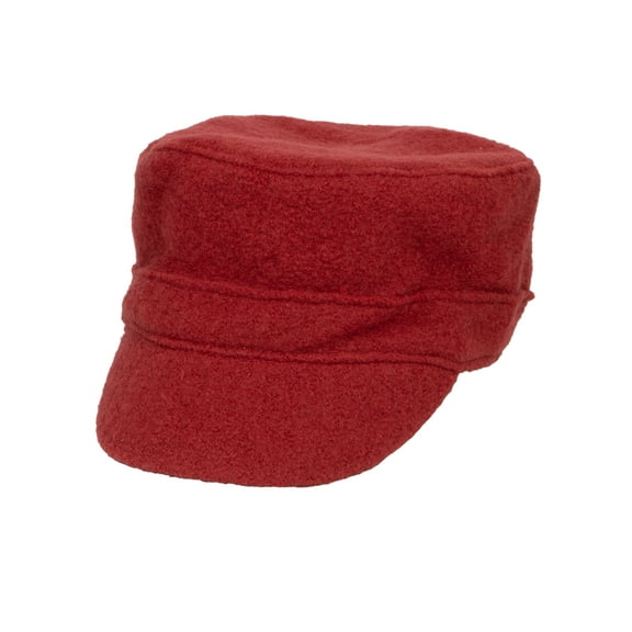 Top Headwear Men's Boiled Wool Military Winter Cap, Burgundy