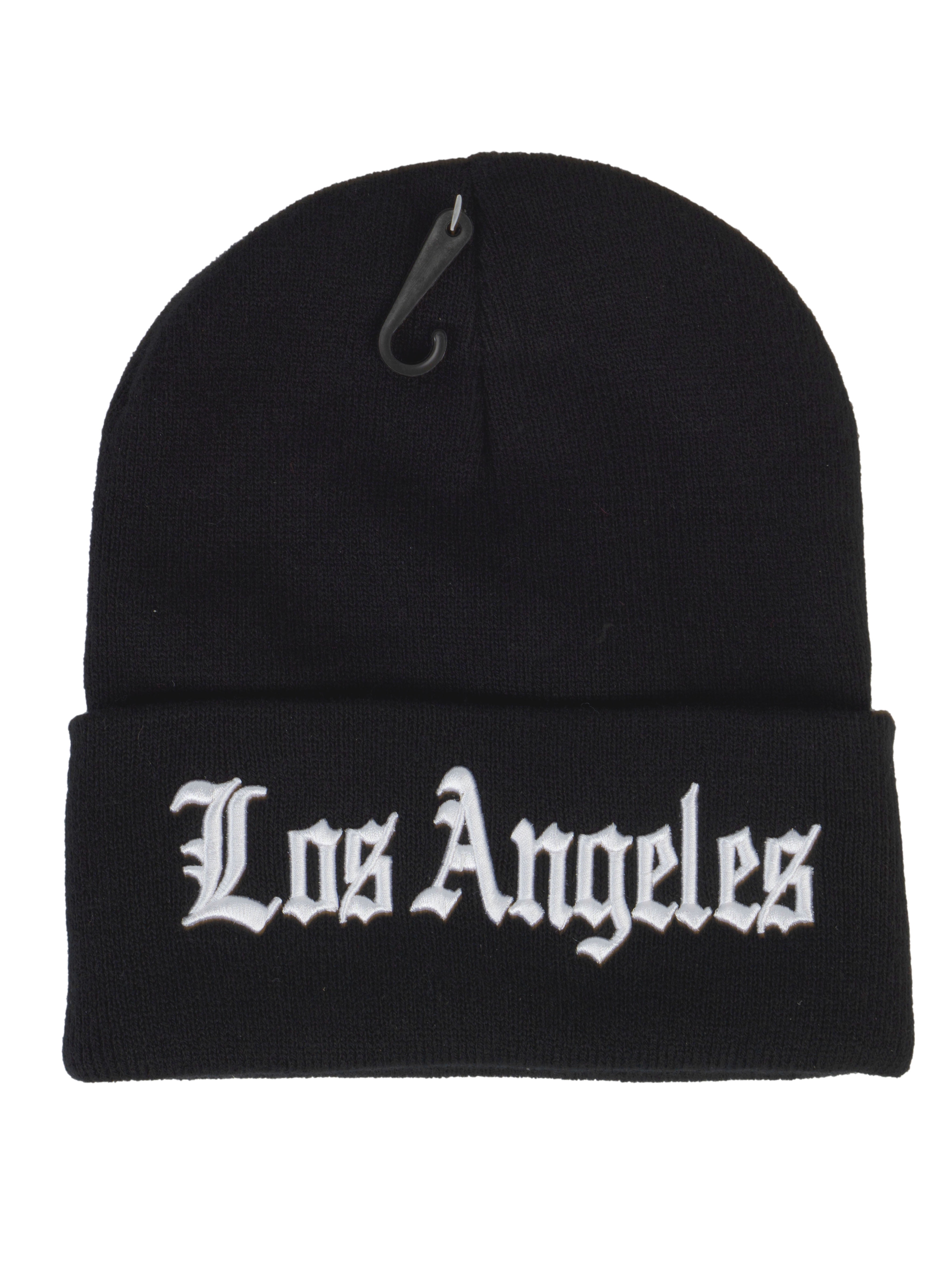 Trendy Apparel Shop Compton City Old English Embroidered Long Cuff Beanie - Soft Acrylic Winter Hat - View #12