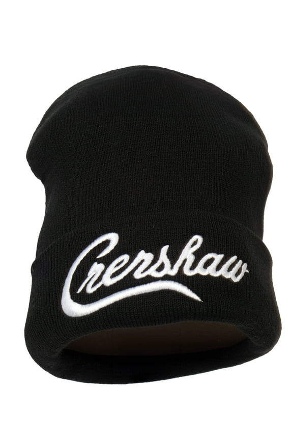 Top Headwear Men's LA Los Angeles Crenshaw Long Cuff Beanie, Black