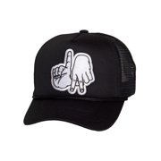 Top Headwear Mens Los Angeles Hand Sign Trucker Hat - LA Fingers Snapback Hat, Black