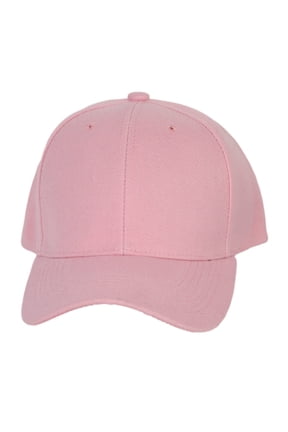 Top Headwear Men's Plain Baseball Cap - Adjustable Solid Color Ball Hat For Men or Women Light Pink