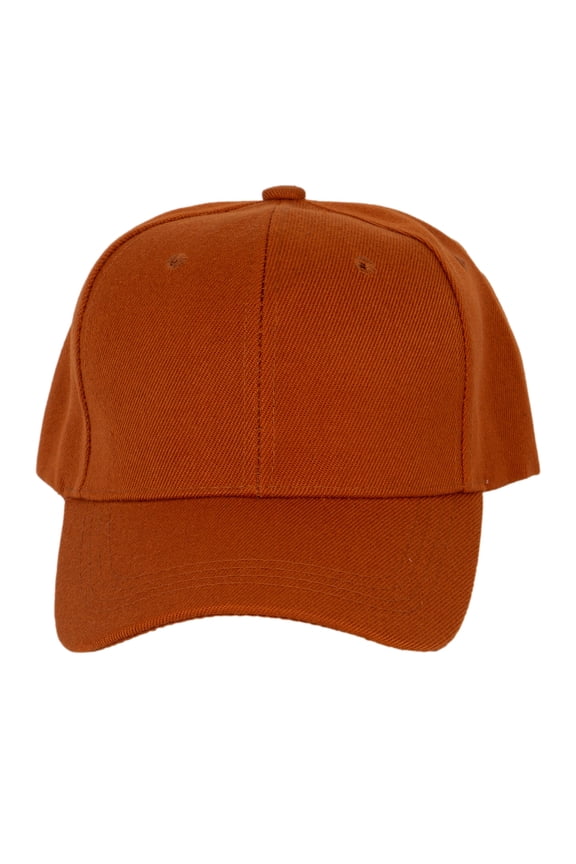 Top Headwear Men's Plain Baseball Cap - Adjustable Solid Color Ball Hat For Men or Women Rust