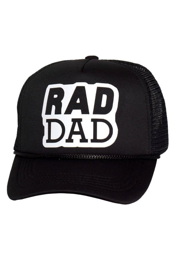 Top Headwear Men's Rad Dad Trucker Hat - Snapback Cap Black