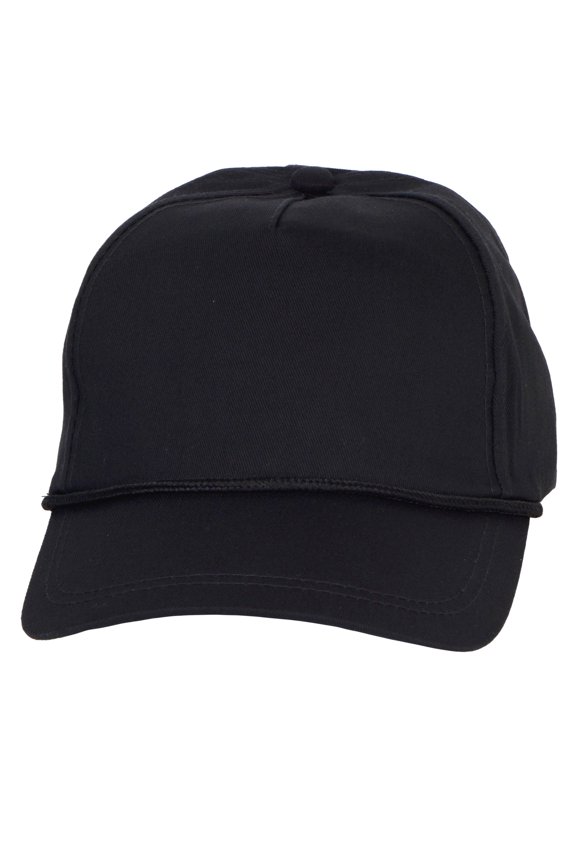 Top Headwear Men's Snapback Rope Hat - 5 Panel Retro Classic Cap, Black