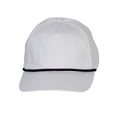thumbnail image 1 of Top Headwear Men's Snapback Rope Hat - 5 Panel Retro Classic Cap, White, 1 of 4