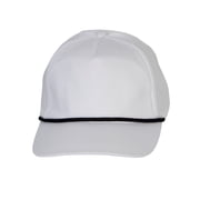 Top Headwear Mens Snapback Rope Hat - 5 Panel Retro Classic Cap, White