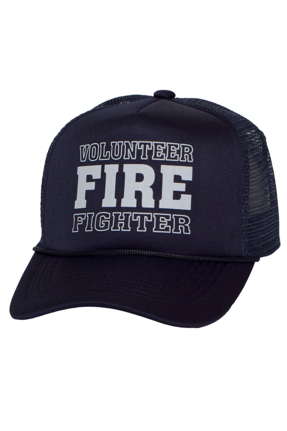 Top Headwear Men's Volunteer Firefighter Firemen Trucker Hat
