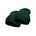 thumbnail image 1 of Top Headwear Men's Women's Solid Beanies - 2 Pack Winter Cap Knit Beanie Forest, 1 of 3