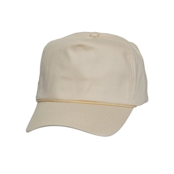 Top Headwear Mens Cotton Twill Golf Cap - Snapback Cap with Rope, Stone