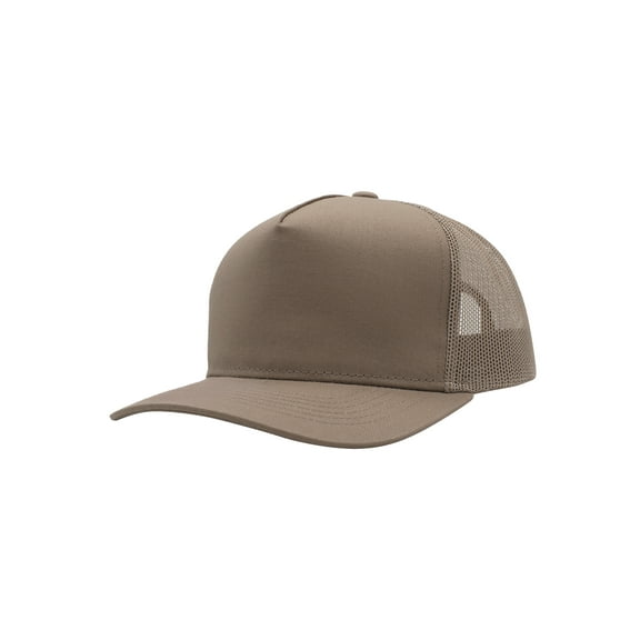 Top Headwear Mens Cotton Twill Trucker Hat - 5 Panel Snapback Cap, Khaki