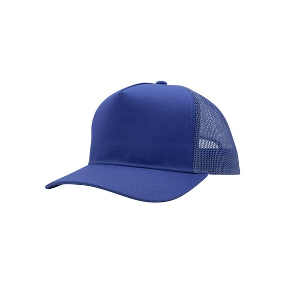 Top Headwear Mens Cotton Twill Trucker Hat - 5 Panel Snapback Cap, Royal