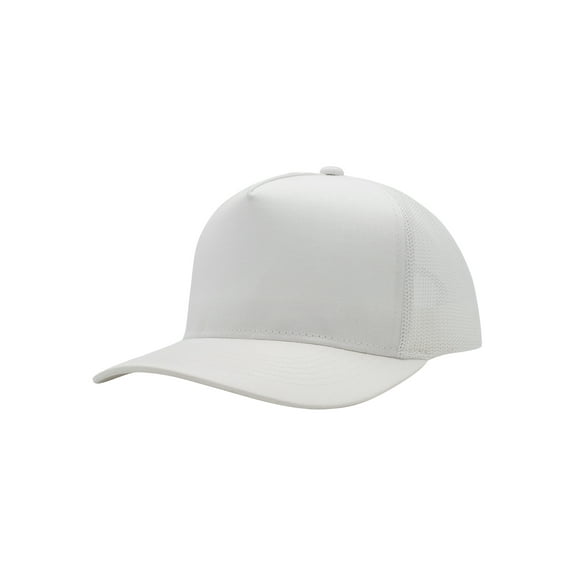 Top Headwear Mens Cotton Twill Trucker Hat - 5 Panel Snapback Cap, White