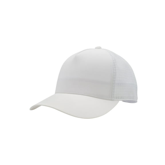 Top Headwear Mens Performance Trucker Hat with Flexible Brim UV Protection Cap, White