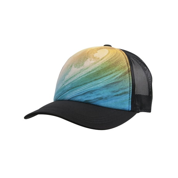 Top Headwear Mens Sublimated Trucker Hat - Photo Real Snapback Cap, Waves