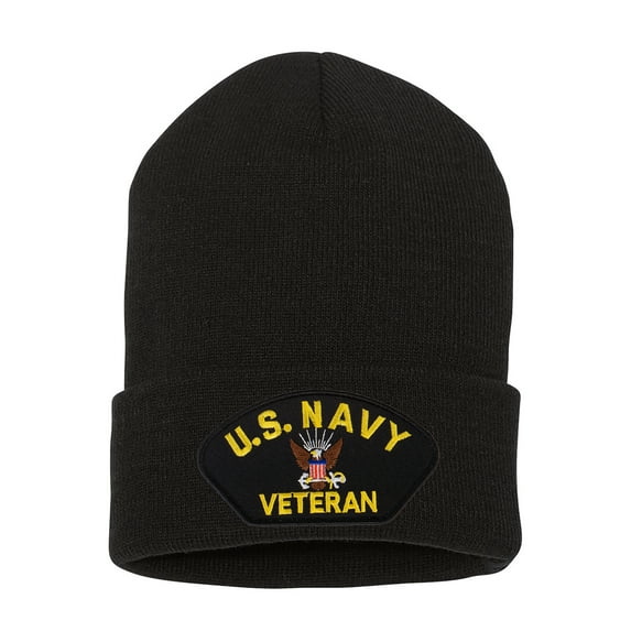 Top Headwear Mens Womens US Navy United States Military Beanie, Navy Veteran