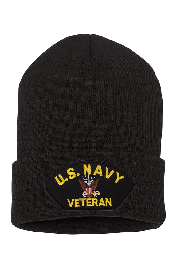 Top Headwear Mens Womens US Navy United States Military Beanie, Navy Veteran