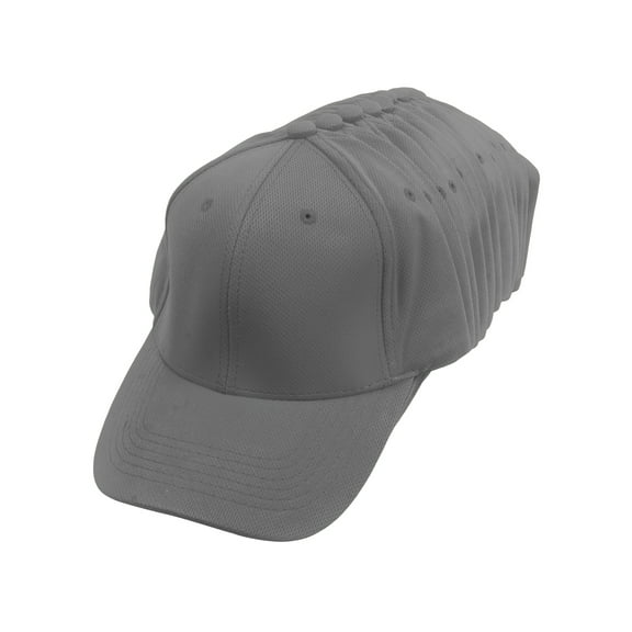 Top Headwear Moisture Wicking Adjustable Baseball Hat - Heather Grey - 12 Pieces