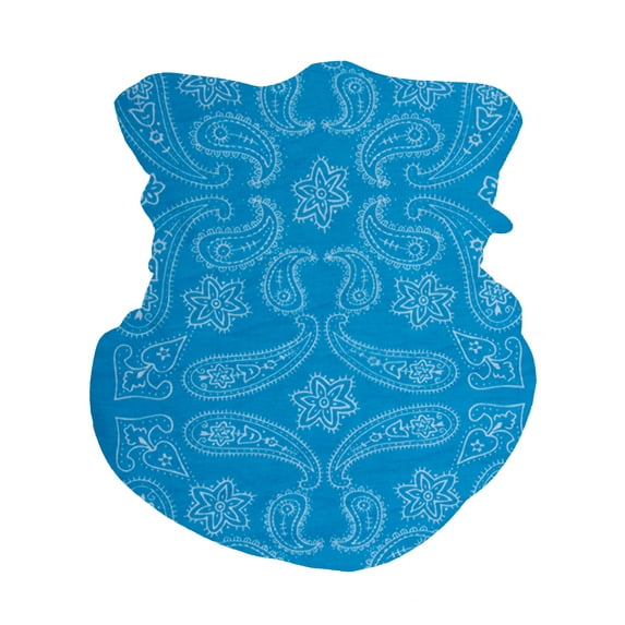 Top Headwear Multifunctional Face Covering Neck Gaiter Scarf - Aqua Paisley
