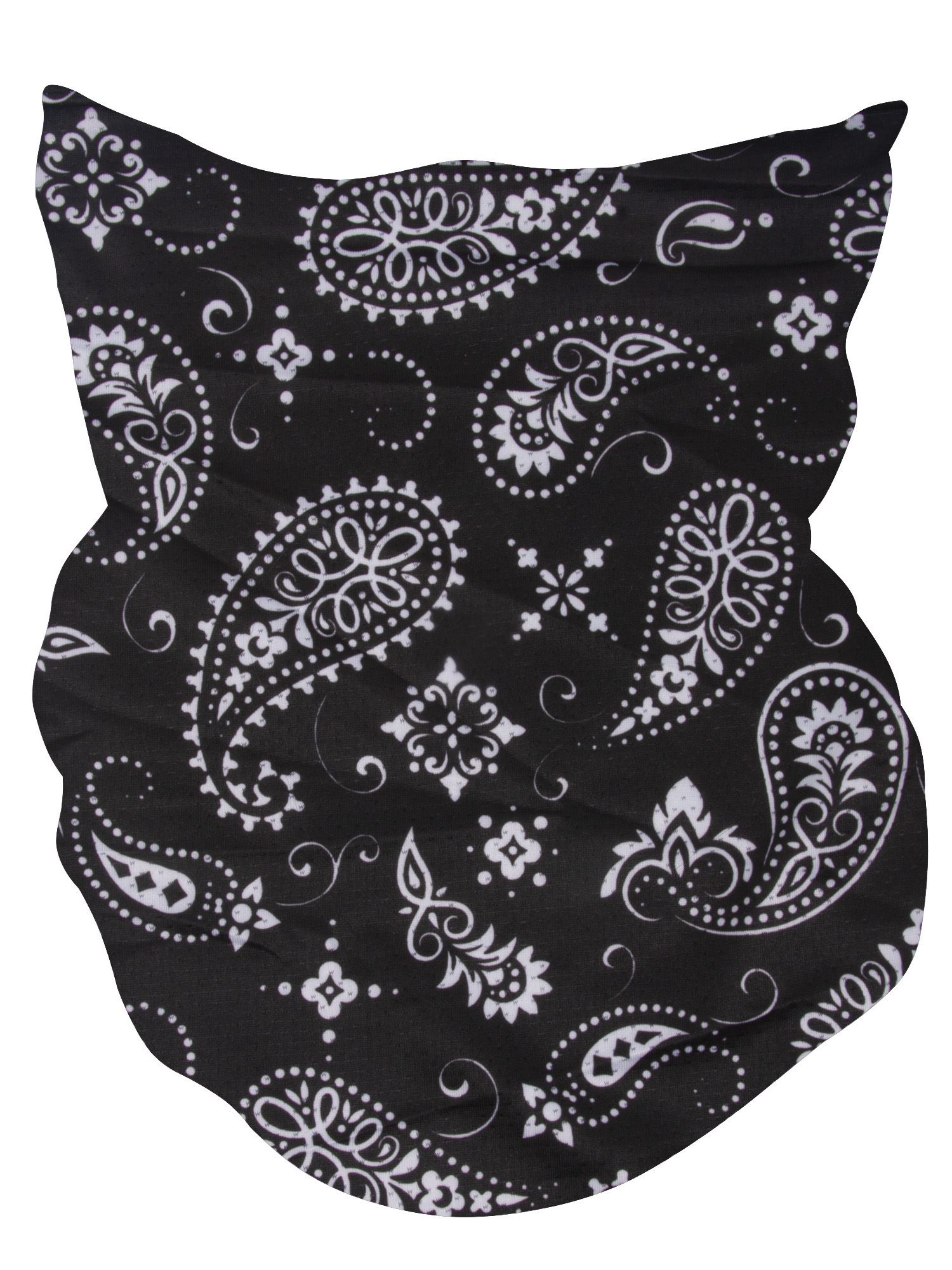 Top Headwear Multifunctional Face Covering Neck Gaiter Scarf - Black Paisley - image 1 of 2