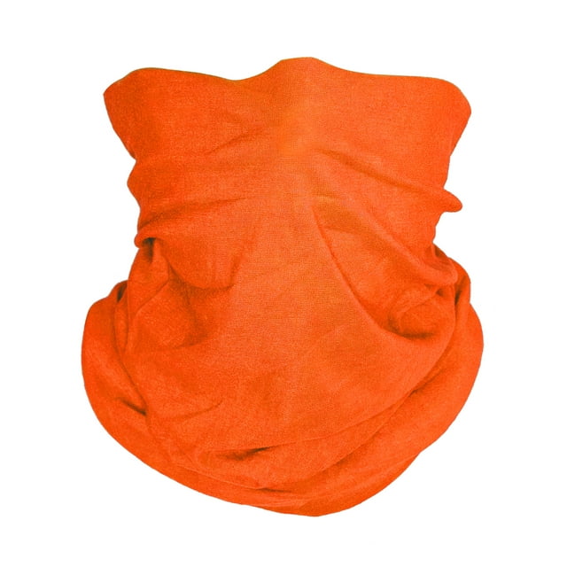 Top Headwear Multifunctional Face Covering Neck Gaiter Scarf - Neon Orange