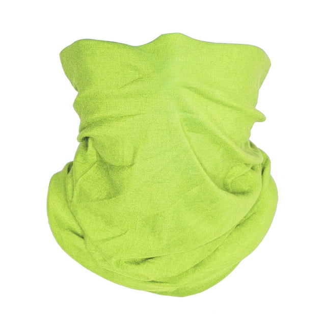 Top Headwear Multifunctional Face Covering Neck Gaiter Scarf - Neon Yellow