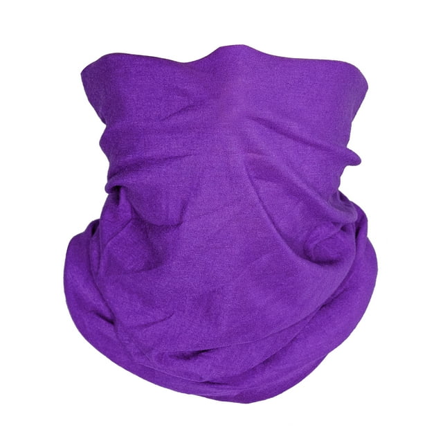 Top Headwear Multifunctional Face Covering Neck Gaiter Scarf - Purple
