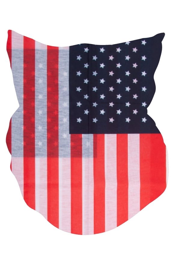 Top Headwear Multifunctional Face Covering Neck Gaiter Scarf - USA Flag