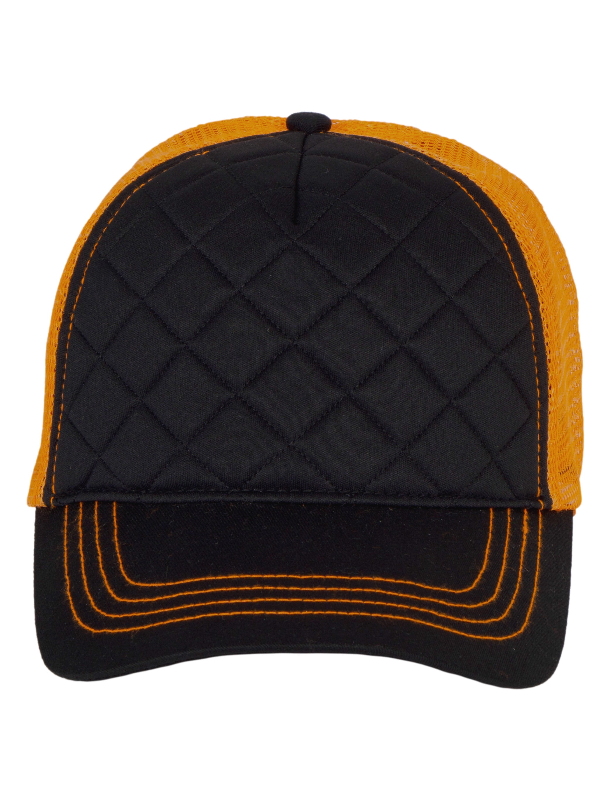 Top Headwear Neon Fashion Quilted Trucker Cap - Black/Neon