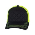thumbnail image 1 of Top Headwear Neon Fashion Quilted Trucker Cap - Black/Neon Yellow, 1 of 4