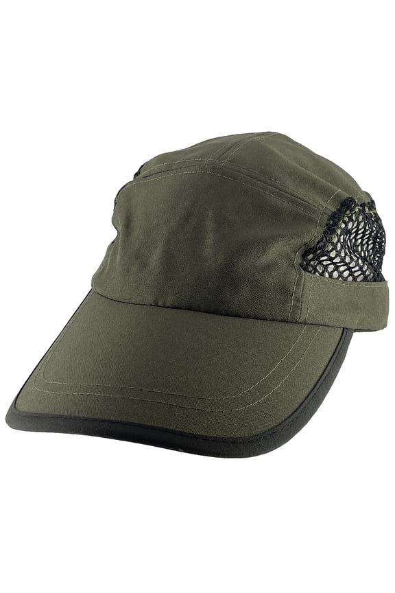 Top Headwear Nylon Oxford and Mesh Cap - Olive