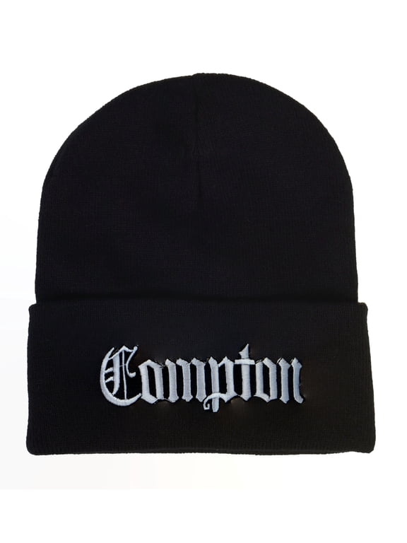 Top Headwear Old English City Beanie - Long Winter Cuff Beanie Cap, Compton