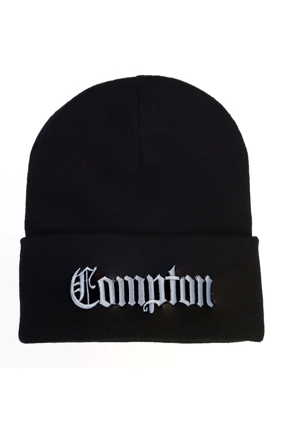 Top Headwear Old English City Beanie - Long Winter Cuff Beanie Cap, Compton